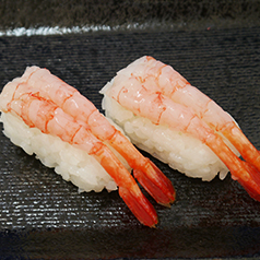 PEELED TAIL ON RED SHRIMP 甘えび尾付きむき